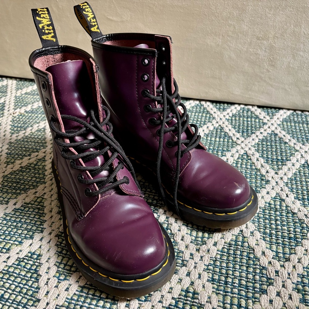 Dr. Martens Dark Purple Combat Boots